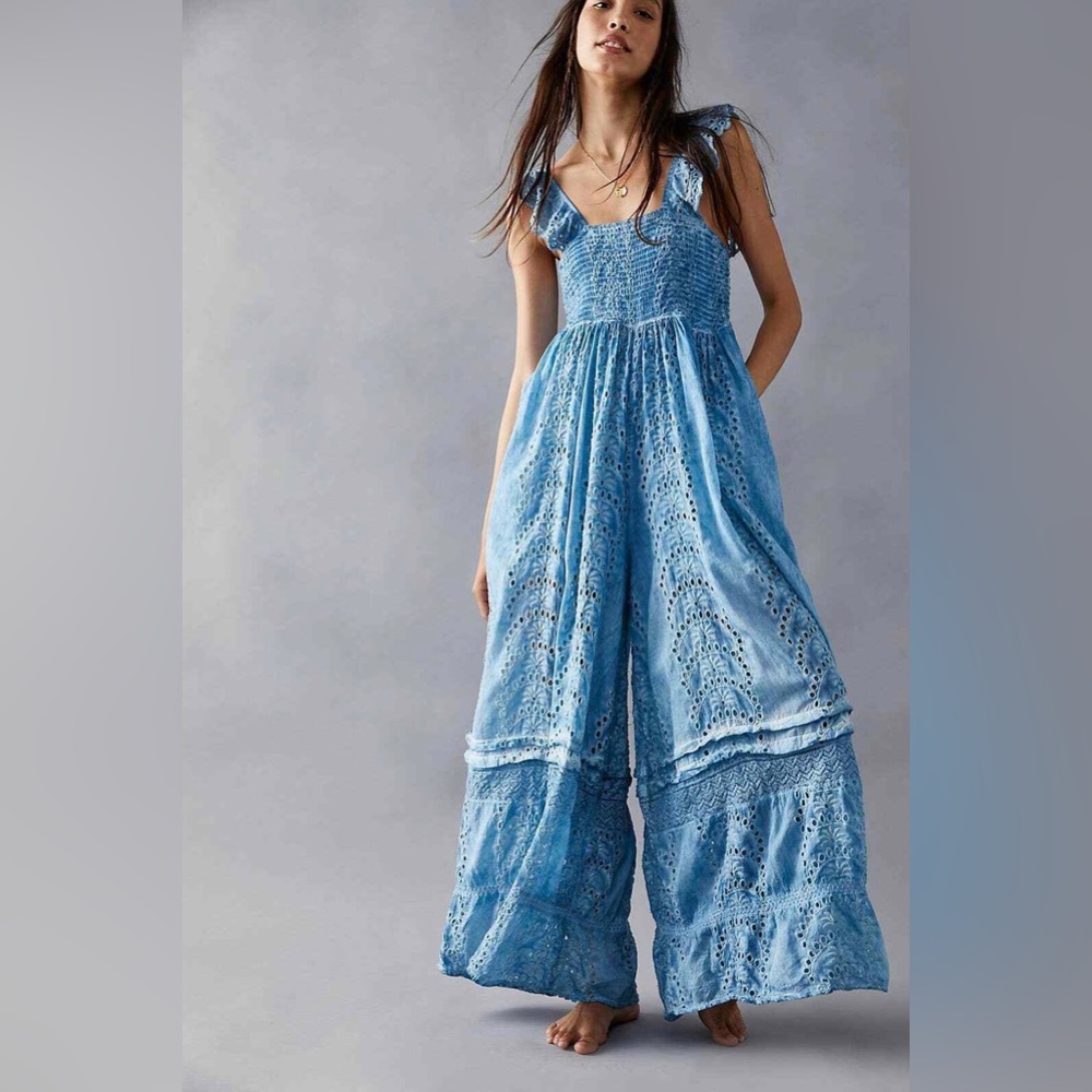 Free People x Barok Eyelet Jumpsuit - Picture 6 of 17